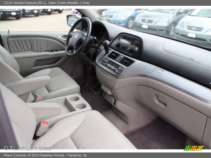 Slate Green Metallic / Gray 2010 Honda Odyssey EX-L