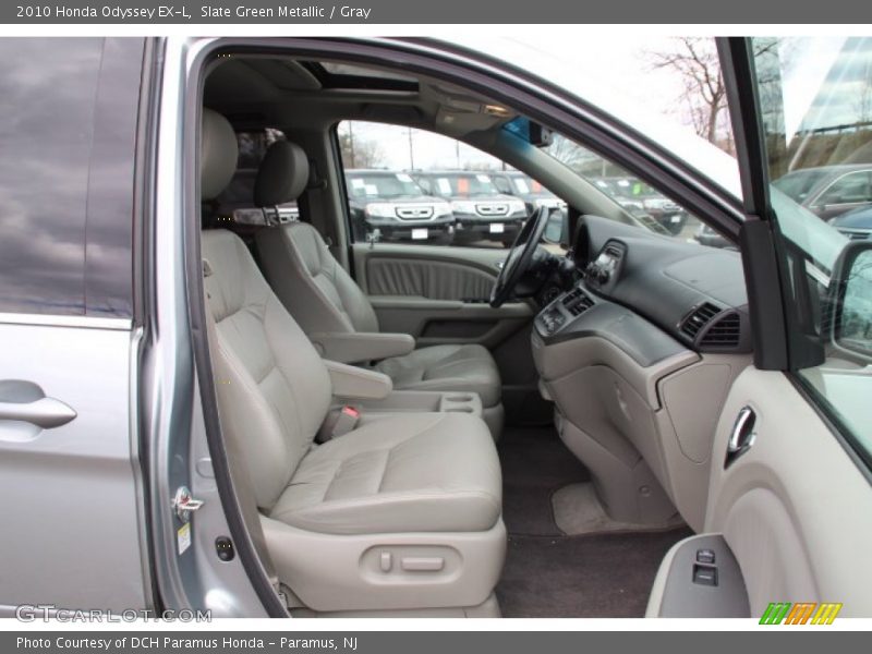 Slate Green Metallic / Gray 2010 Honda Odyssey EX-L
