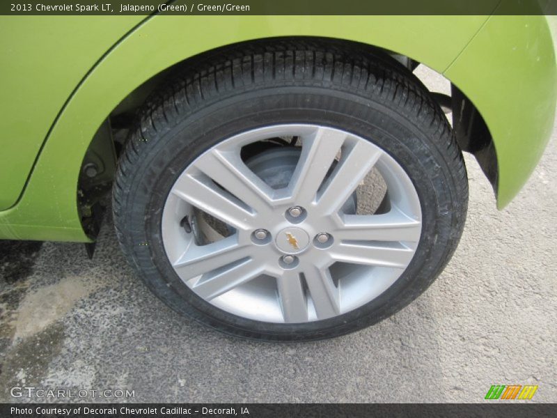 Jalapeno (Green) / Green/Green 2013 Chevrolet Spark LT