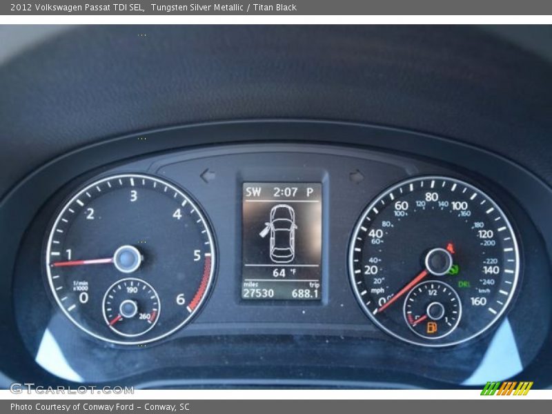 Tungsten Silver Metallic / Titan Black 2012 Volkswagen Passat TDI SEL