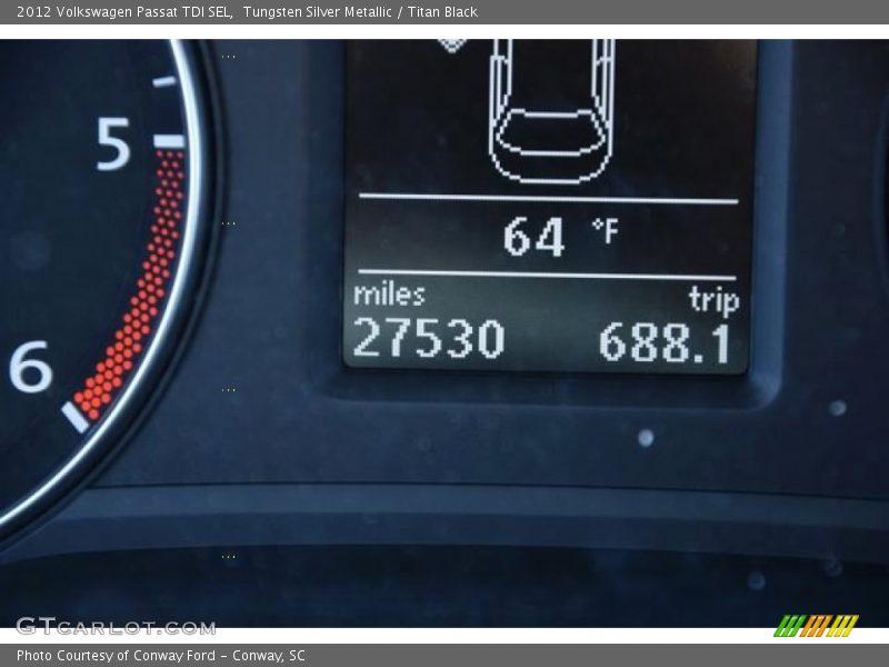 Tungsten Silver Metallic / Titan Black 2012 Volkswagen Passat TDI SEL