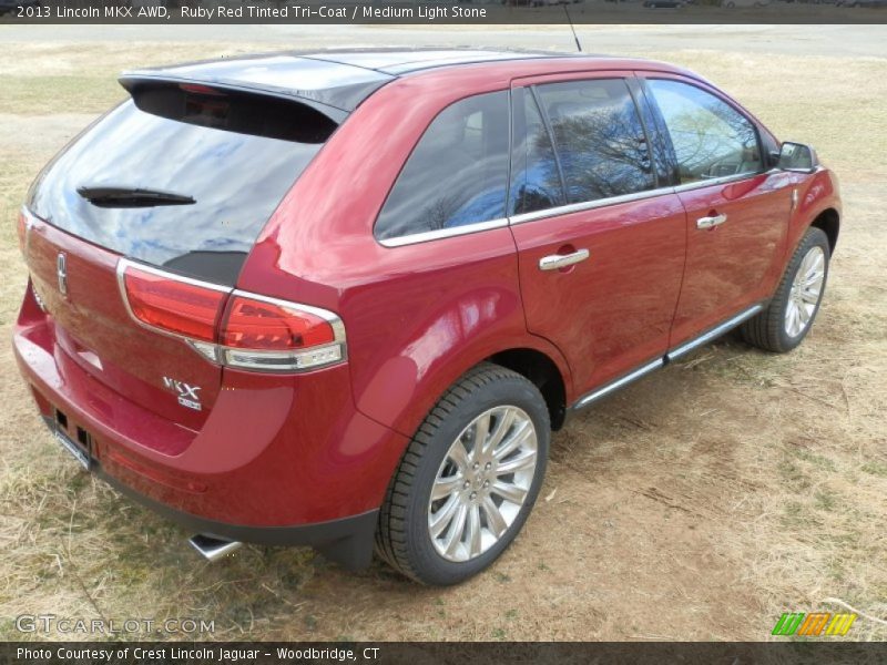 Ruby Red Tinted Tri-Coat / Medium Light Stone 2013 Lincoln MKX AWD