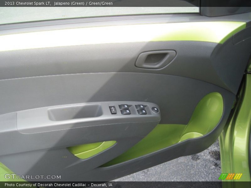 Jalapeno (Green) / Green/Green 2013 Chevrolet Spark LT