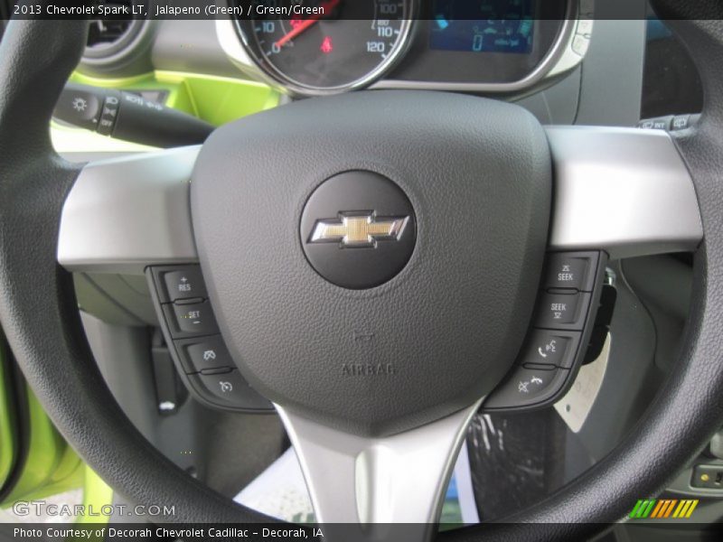 Jalapeno (Green) / Green/Green 2013 Chevrolet Spark LT