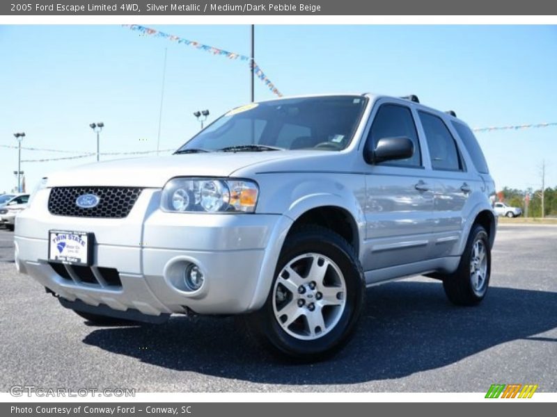 Silver Metallic / Medium/Dark Pebble Beige 2005 Ford Escape Limited 4WD