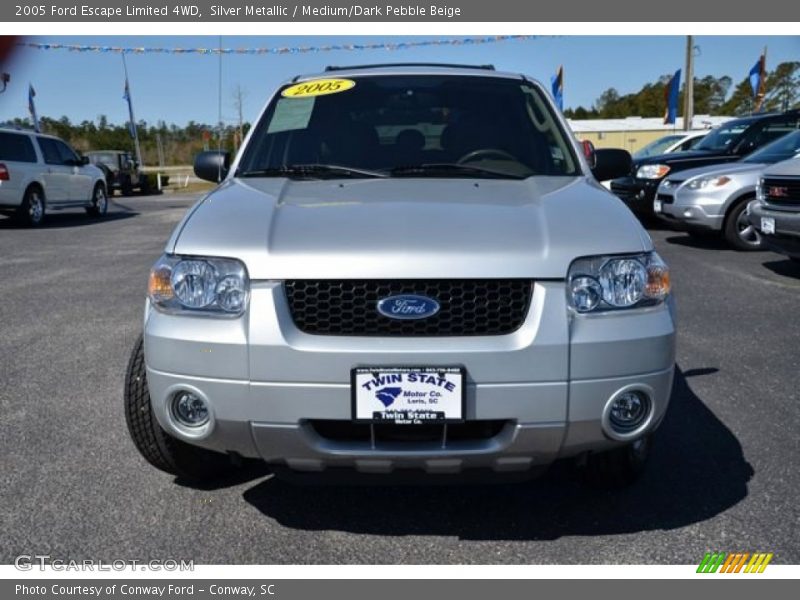 Silver Metallic / Medium/Dark Pebble Beige 2005 Ford Escape Limited 4WD