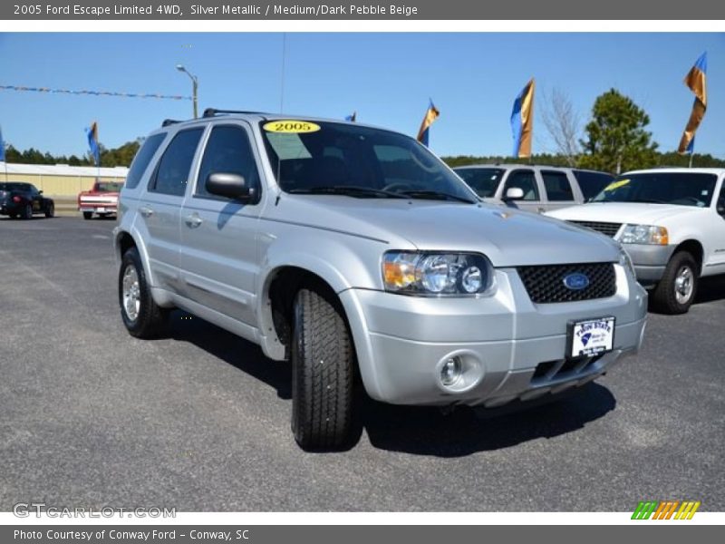 Silver Metallic / Medium/Dark Pebble Beige 2005 Ford Escape Limited 4WD