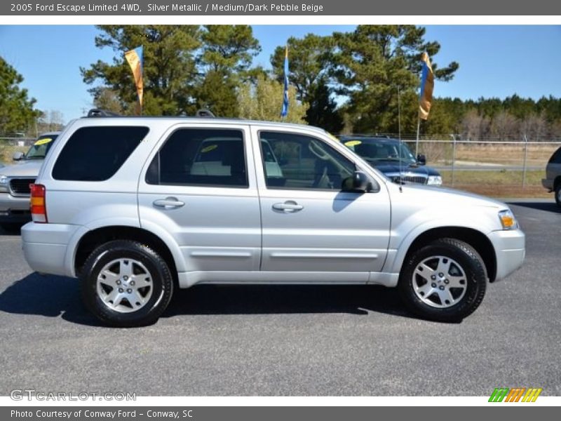 Silver Metallic / Medium/Dark Pebble Beige 2005 Ford Escape Limited 4WD