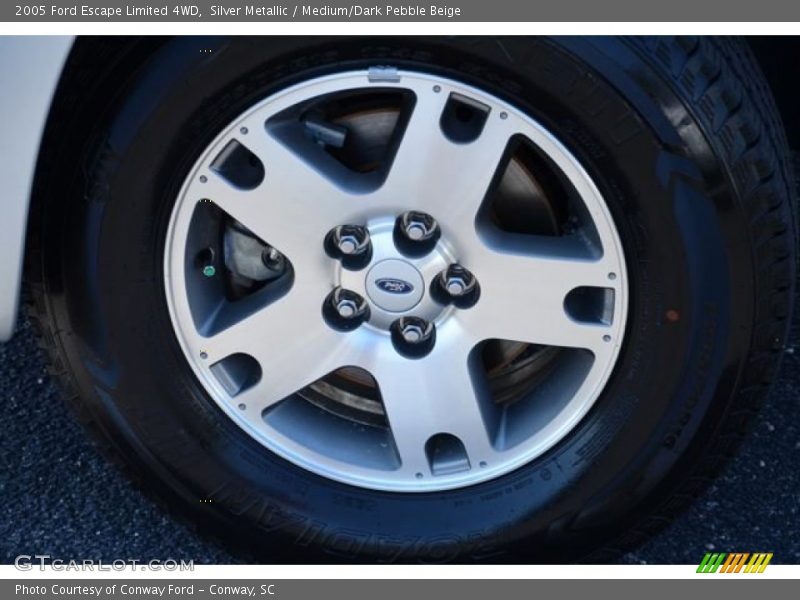 Silver Metallic / Medium/Dark Pebble Beige 2005 Ford Escape Limited 4WD