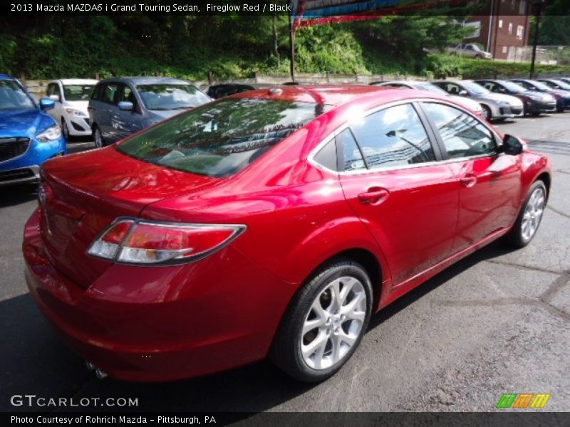 Fireglow Red / Black 2013 Mazda MAZDA6 i Grand Touring Sedan