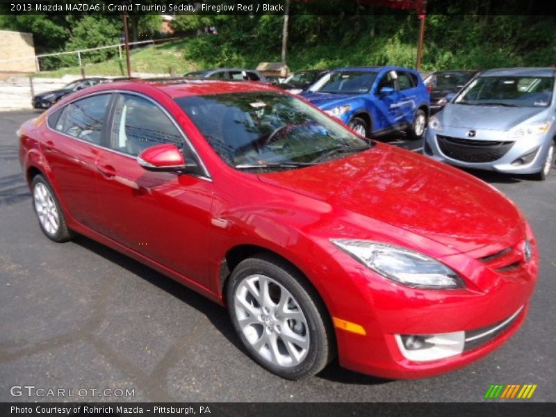 Fireglow Red / Black 2013 Mazda MAZDA6 i Grand Touring Sedan