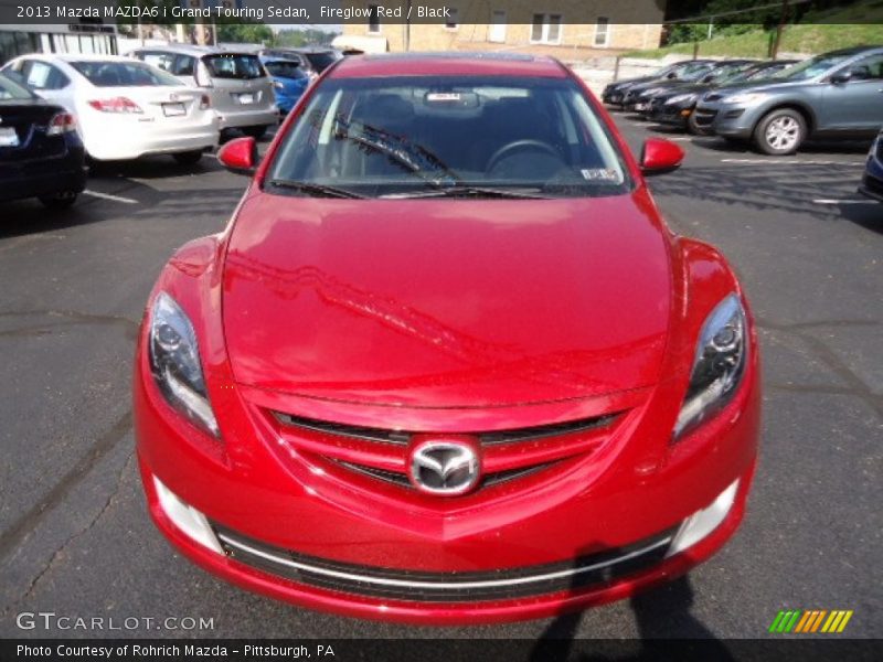 Fireglow Red / Black 2013 Mazda MAZDA6 i Grand Touring Sedan