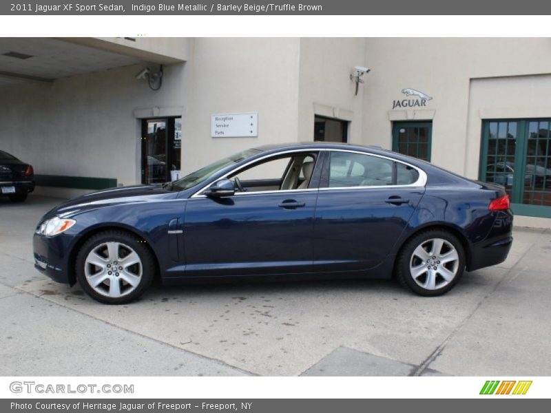 Indigo Blue Metallic / Barley Beige/Truffle Brown 2011 Jaguar XF Sport Sedan