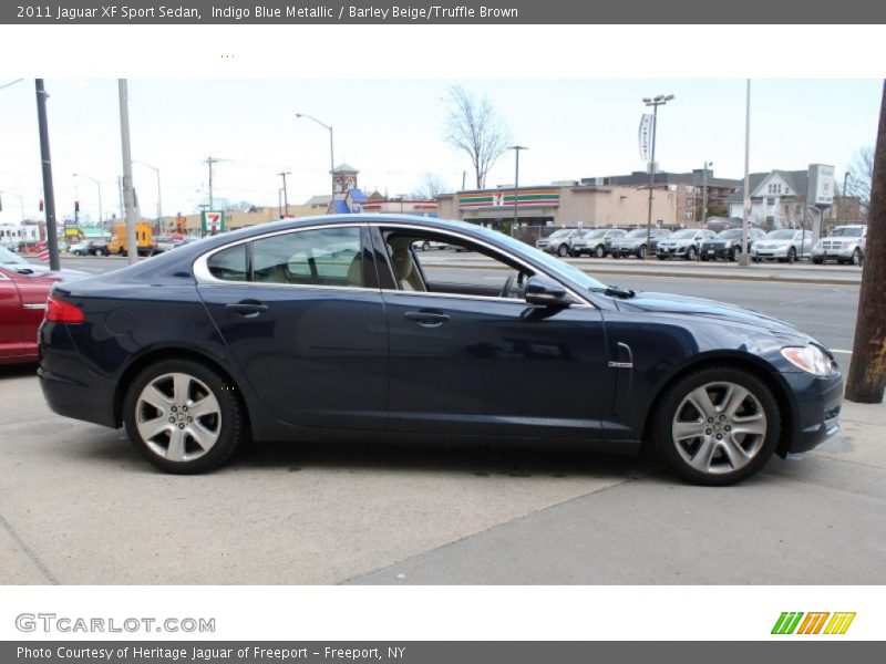 Indigo Blue Metallic / Barley Beige/Truffle Brown 2011 Jaguar XF Sport Sedan