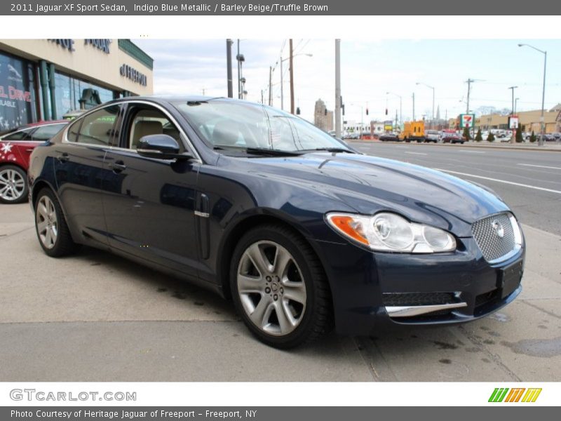 Indigo Blue Metallic / Barley Beige/Truffle Brown 2011 Jaguar XF Sport Sedan