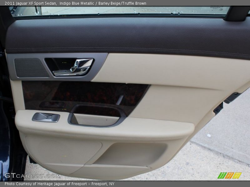 Indigo Blue Metallic / Barley Beige/Truffle Brown 2011 Jaguar XF Sport Sedan