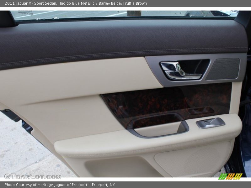 Indigo Blue Metallic / Barley Beige/Truffle Brown 2011 Jaguar XF Sport Sedan