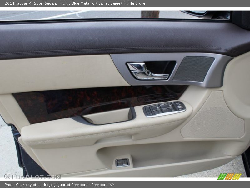 Indigo Blue Metallic / Barley Beige/Truffle Brown 2011 Jaguar XF Sport Sedan