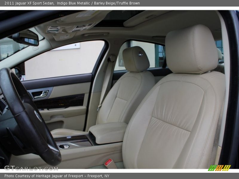 Indigo Blue Metallic / Barley Beige/Truffle Brown 2011 Jaguar XF Sport Sedan