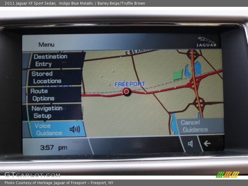 Indigo Blue Metallic / Barley Beige/Truffle Brown 2011 Jaguar XF Sport Sedan