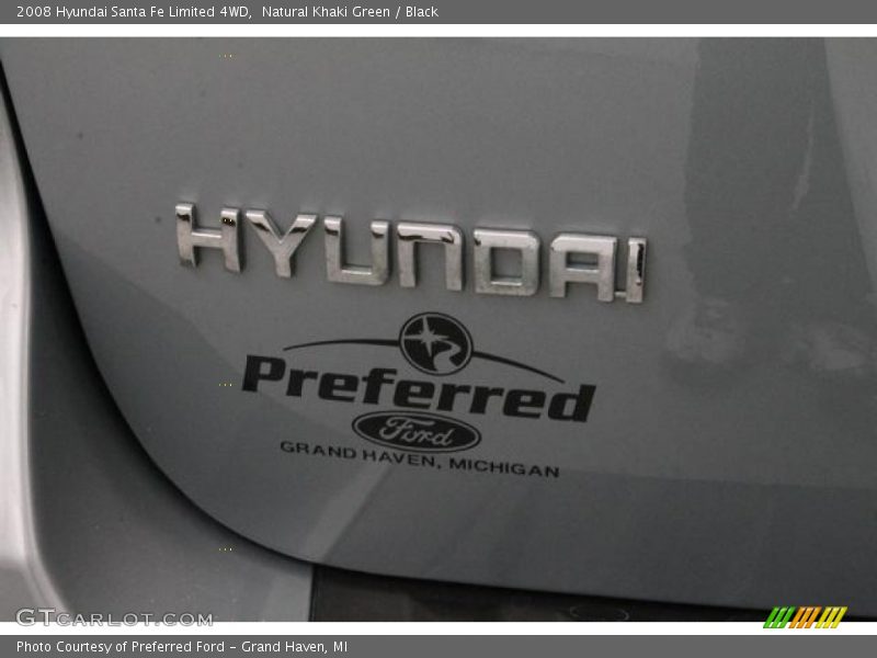 Natural Khaki Green / Black 2008 Hyundai Santa Fe Limited 4WD