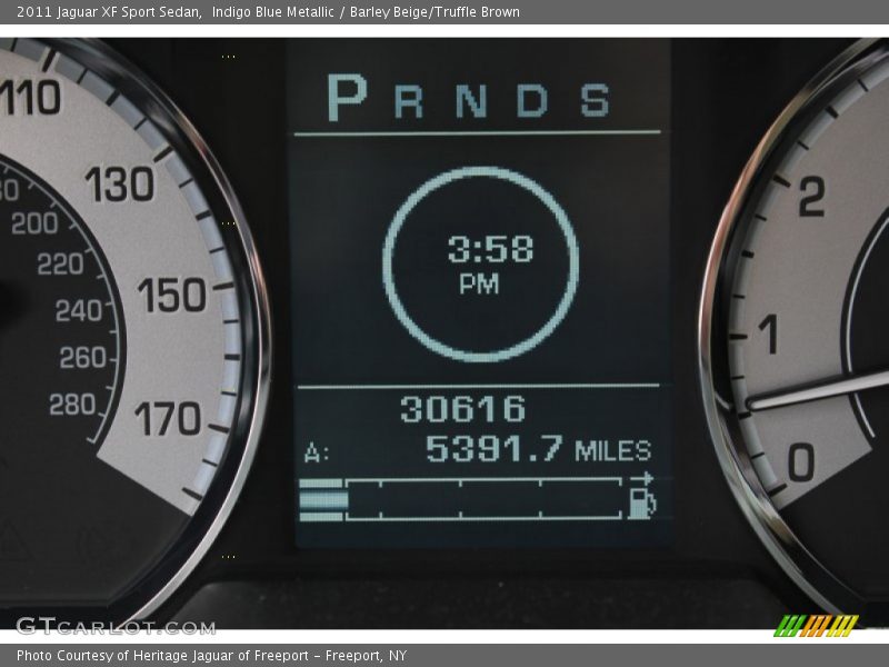 Indigo Blue Metallic / Barley Beige/Truffle Brown 2011 Jaguar XF Sport Sedan