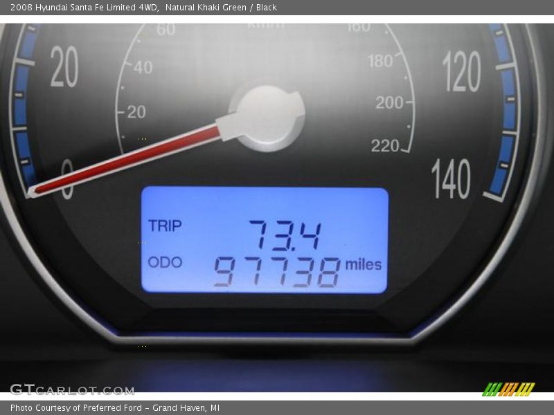 Natural Khaki Green / Black 2008 Hyundai Santa Fe Limited 4WD