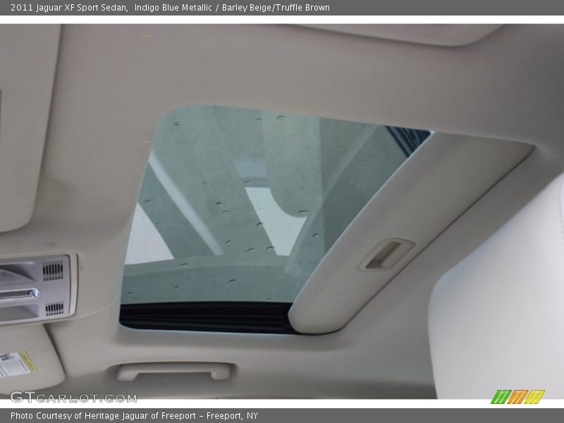 Indigo Blue Metallic / Barley Beige/Truffle Brown 2011 Jaguar XF Sport Sedan