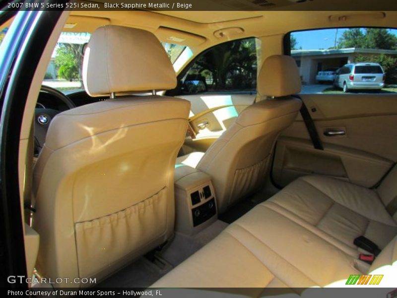 Black Sapphire Metallic / Beige 2007 BMW 5 Series 525i Sedan