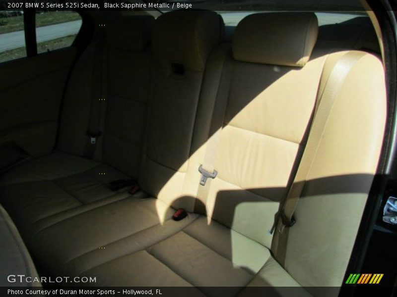 Black Sapphire Metallic / Beige 2007 BMW 5 Series 525i Sedan