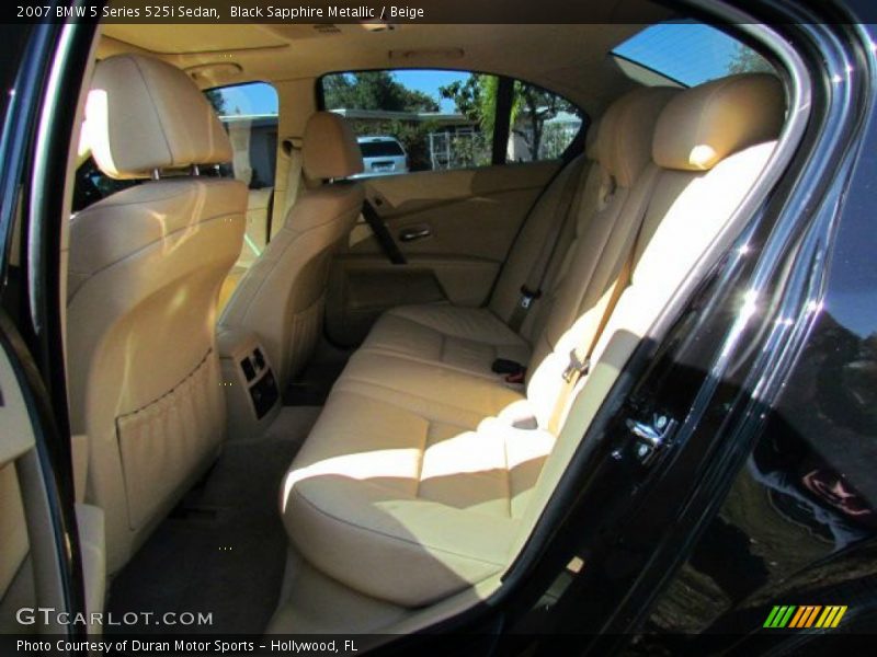 Black Sapphire Metallic / Beige 2007 BMW 5 Series 525i Sedan