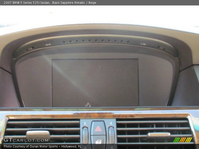 Black Sapphire Metallic / Beige 2007 BMW 5 Series 525i Sedan