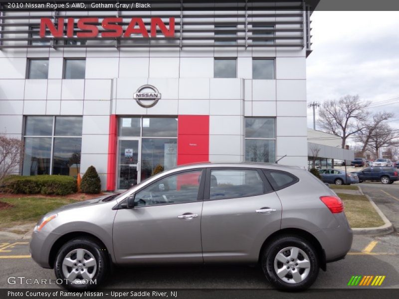 Gotham Gray / Black 2010 Nissan Rogue S AWD