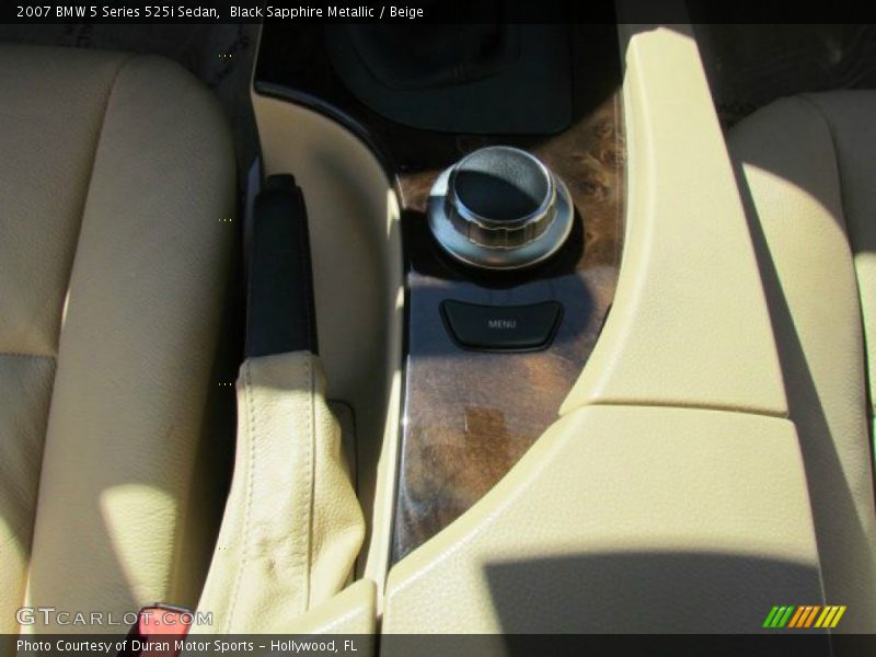 Black Sapphire Metallic / Beige 2007 BMW 5 Series 525i Sedan