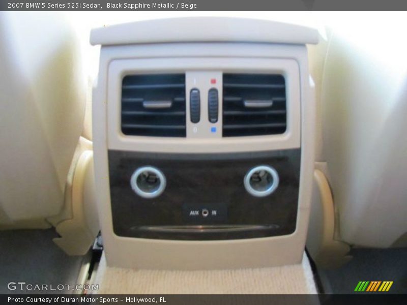 Black Sapphire Metallic / Beige 2007 BMW 5 Series 525i Sedan