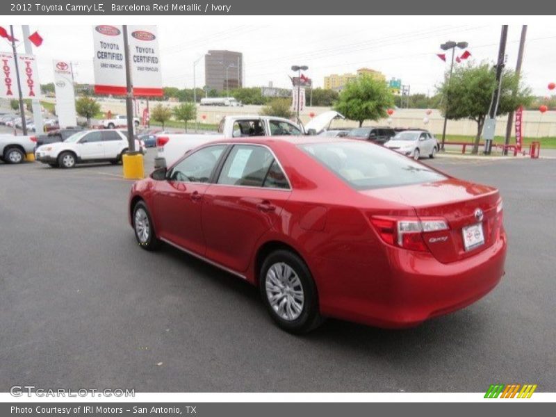 Barcelona Red Metallic / Ivory 2012 Toyota Camry LE