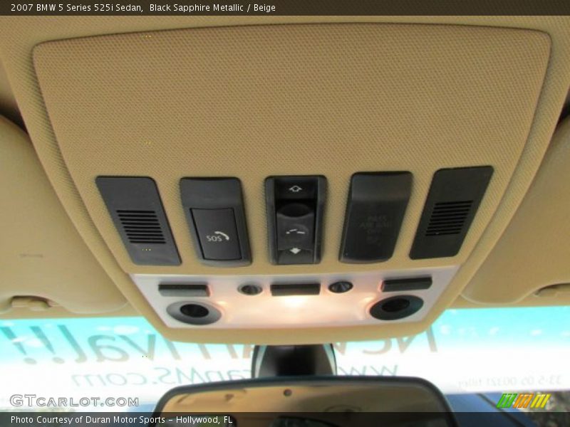 Black Sapphire Metallic / Beige 2007 BMW 5 Series 525i Sedan