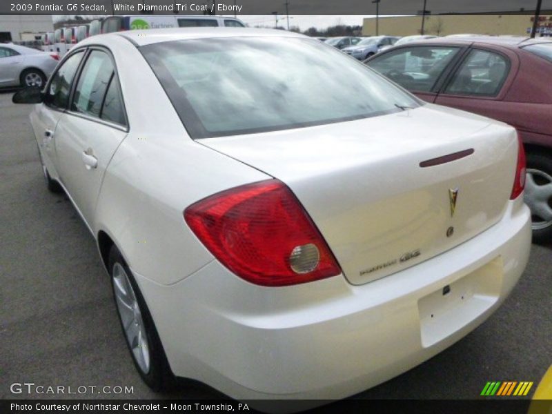 White Diamond Tri Coat / Ebony 2009 Pontiac G6 Sedan