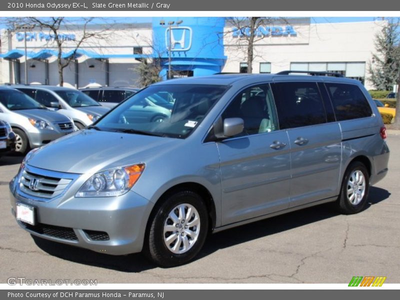 Slate Green Metallic / Gray 2010 Honda Odyssey EX-L