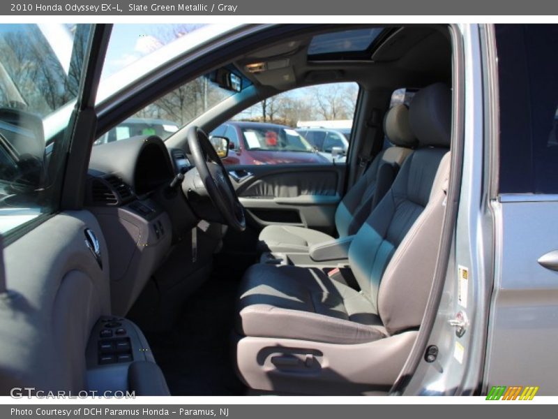 Slate Green Metallic / Gray 2010 Honda Odyssey EX-L