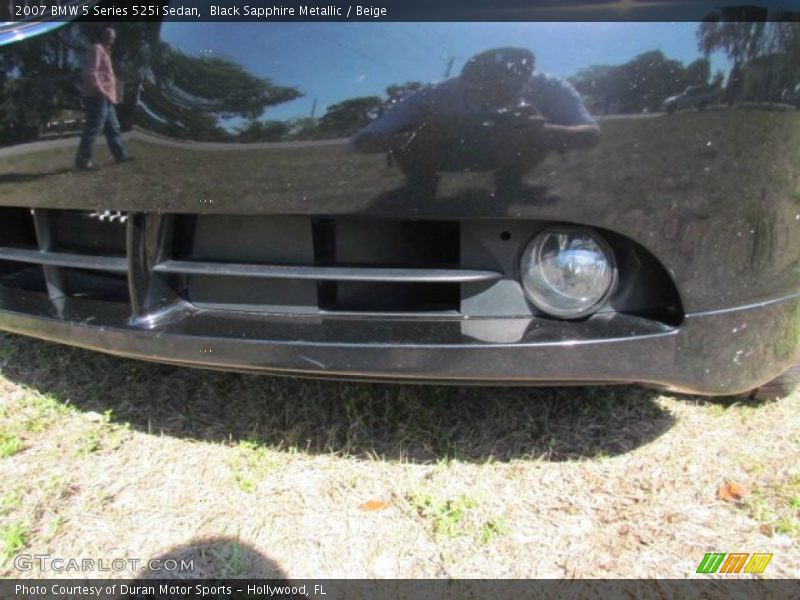 Black Sapphire Metallic / Beige 2007 BMW 5 Series 525i Sedan