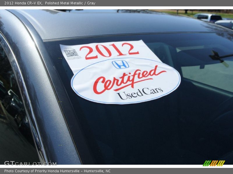Polished Metal Metallic / Gray 2012 Honda CR-V EX