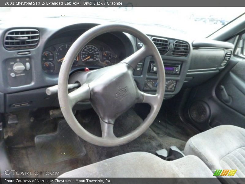 Onyx Black / Graphite 2001 Chevrolet S10 LS Extended Cab 4x4