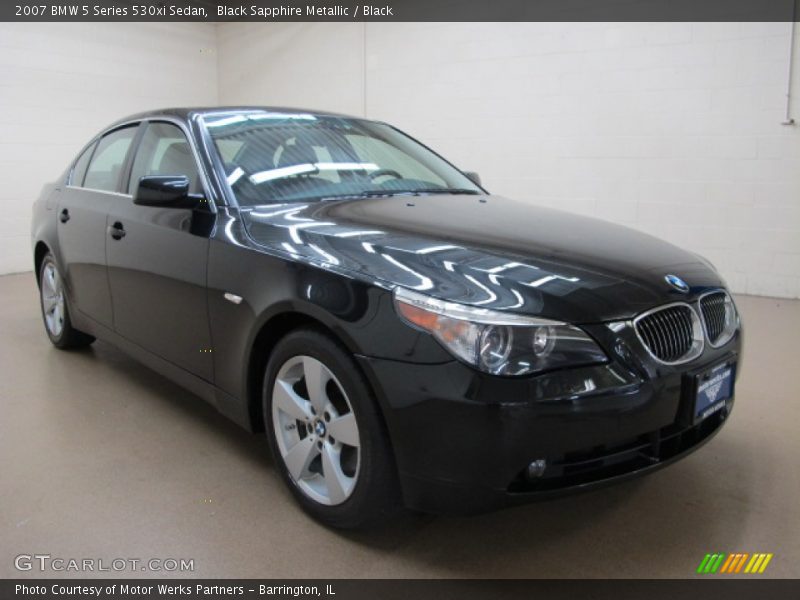 Black Sapphire Metallic / Black 2007 BMW 5 Series 530xi Sedan