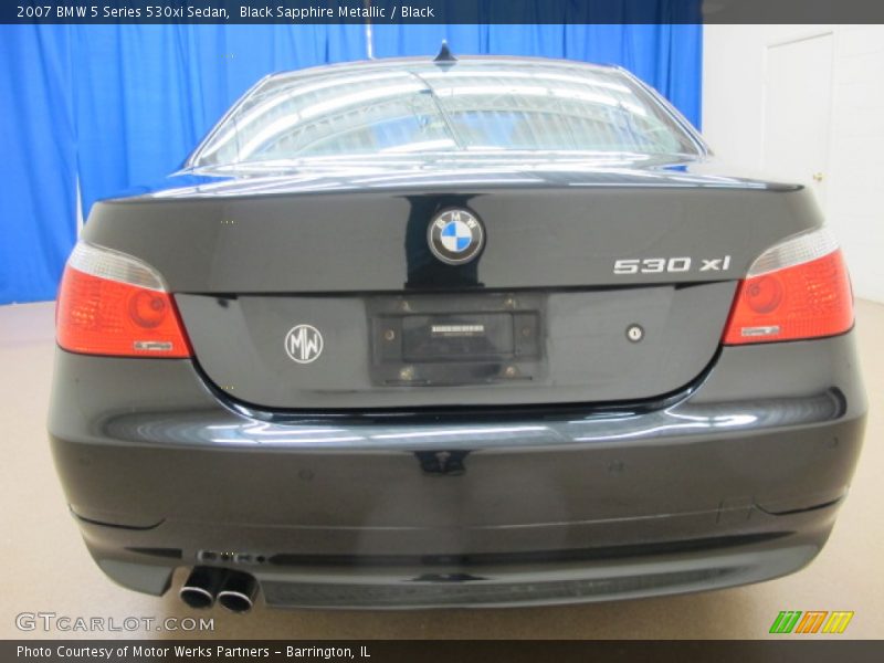 Black Sapphire Metallic / Black 2007 BMW 5 Series 530xi Sedan