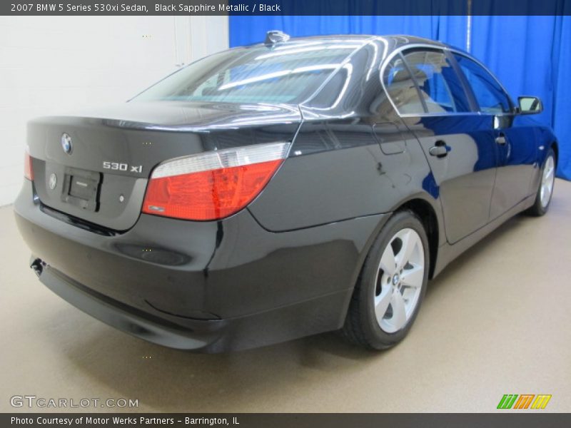 Black Sapphire Metallic / Black 2007 BMW 5 Series 530xi Sedan