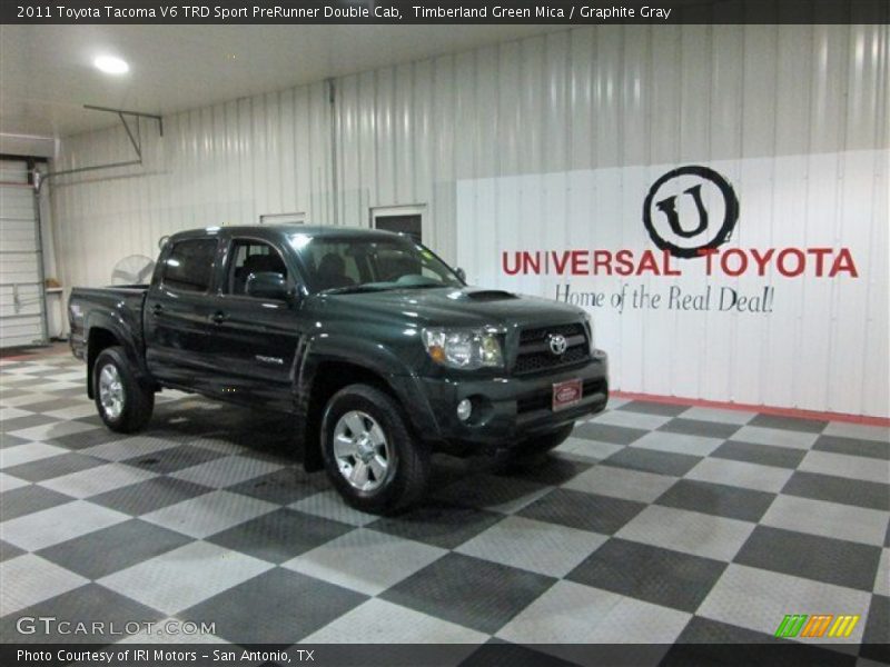 Timberland Green Mica / Graphite Gray 2011 Toyota Tacoma V6 TRD Sport PreRunner Double Cab