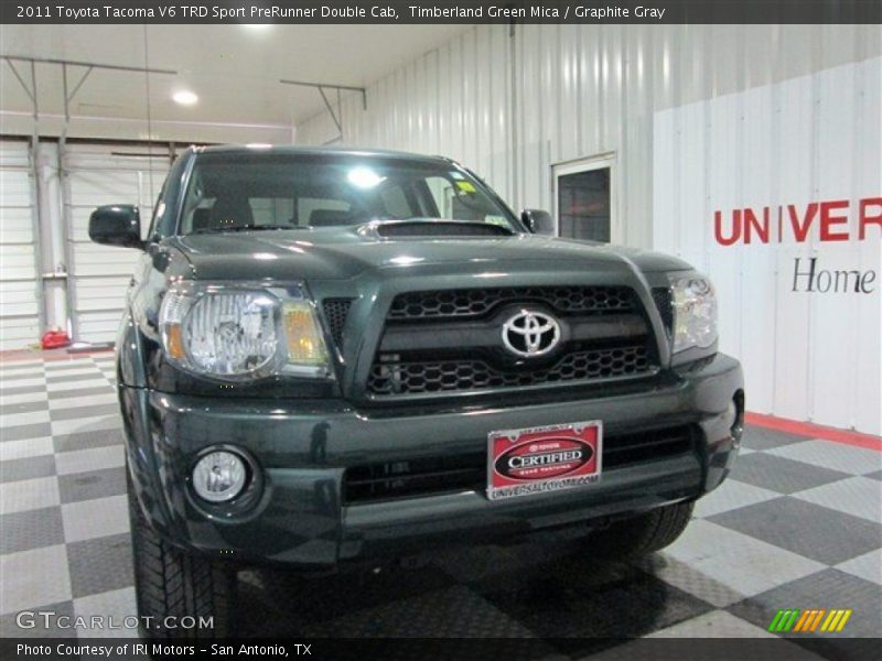 Timberland Green Mica / Graphite Gray 2011 Toyota Tacoma V6 TRD Sport PreRunner Double Cab