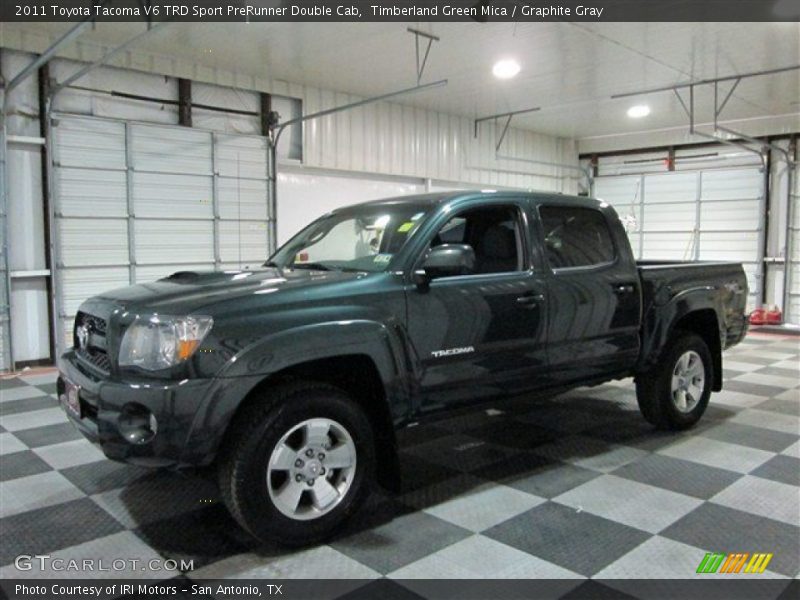 Timberland Green Mica / Graphite Gray 2011 Toyota Tacoma V6 TRD Sport PreRunner Double Cab