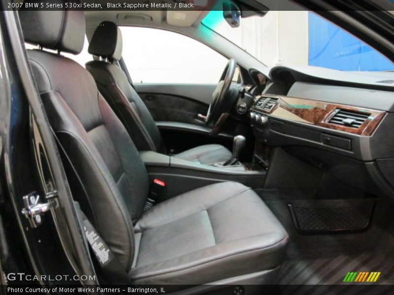 Black Sapphire Metallic / Black 2007 BMW 5 Series 530xi Sedan